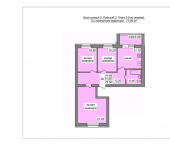 3-комн, 73 кв м, этаж 2/6 Зелёная улица, 3Б