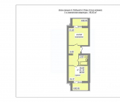 1-комн, 46 кв м, этаж 3/6 ул Зеленая, 5