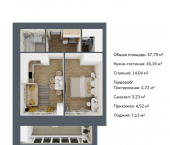 1-комн, 47 кв м, этаж 6/9 Йошкар-Ола