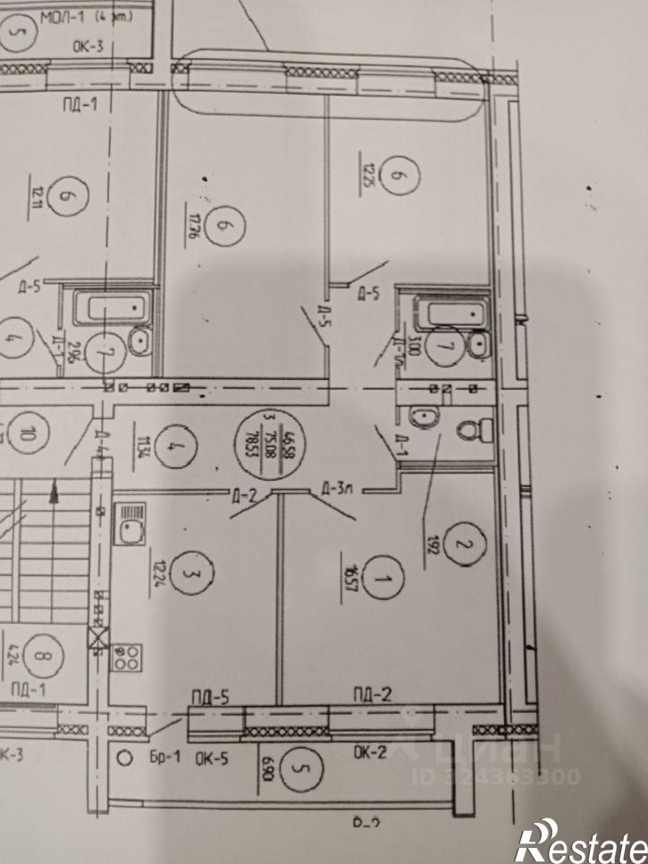 3-комн квартира в новом доме Йошкар-Ола